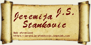 Jeremija Stanković vizit kartica